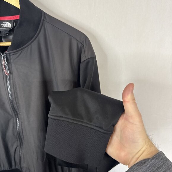 The North Face Men’s XXL Full Zip Hybrid Jacket Black Bomber Style - Picture 2 of 8